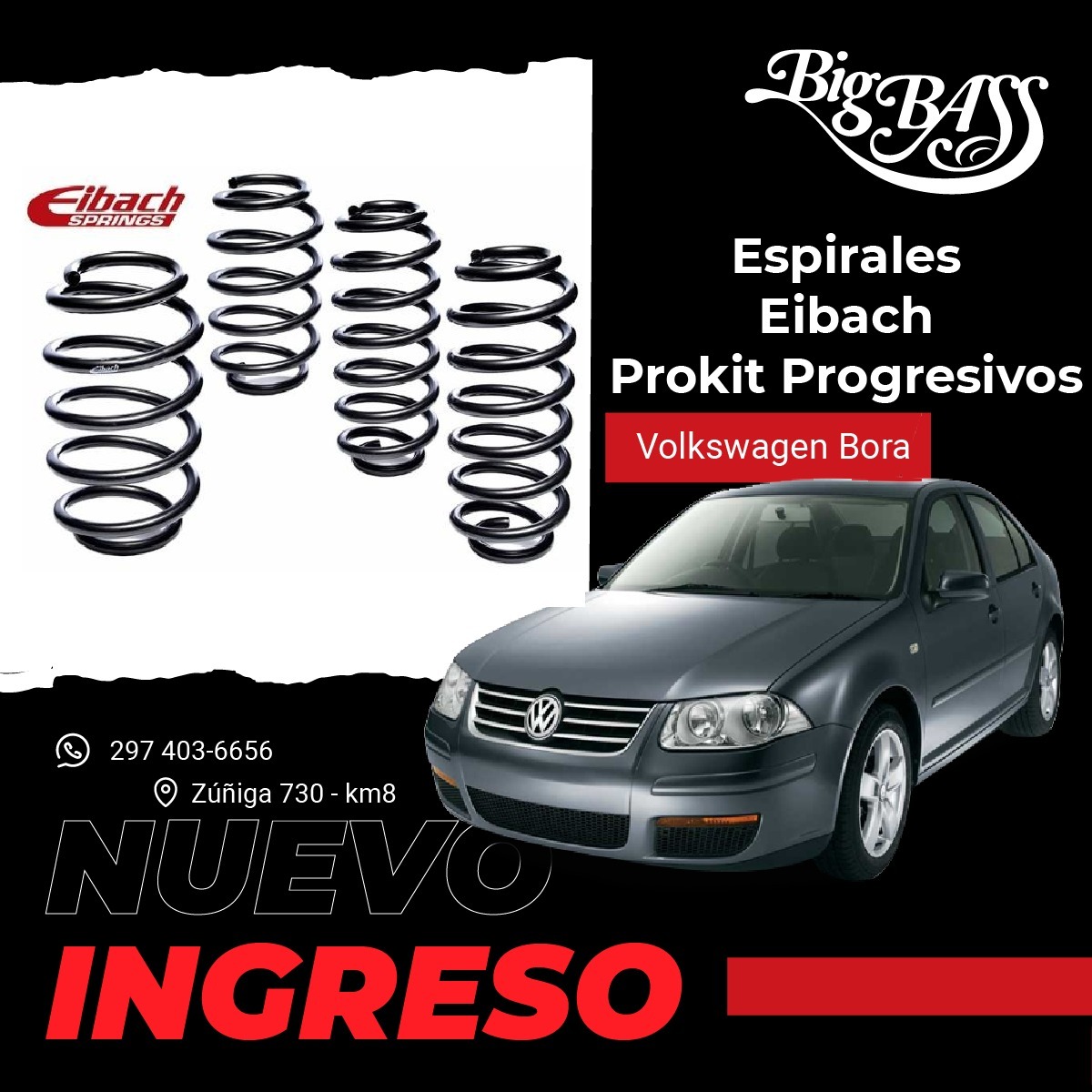 Espirales Linea Exclusiva Eibach P BORA BigBass Audiocar Comodoro